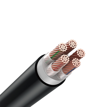 PVC Insulation and cross-linked material five core non-armor copper