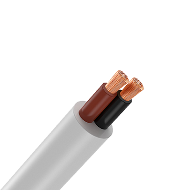 PVC insulated and sheathed flexible copper cable two core